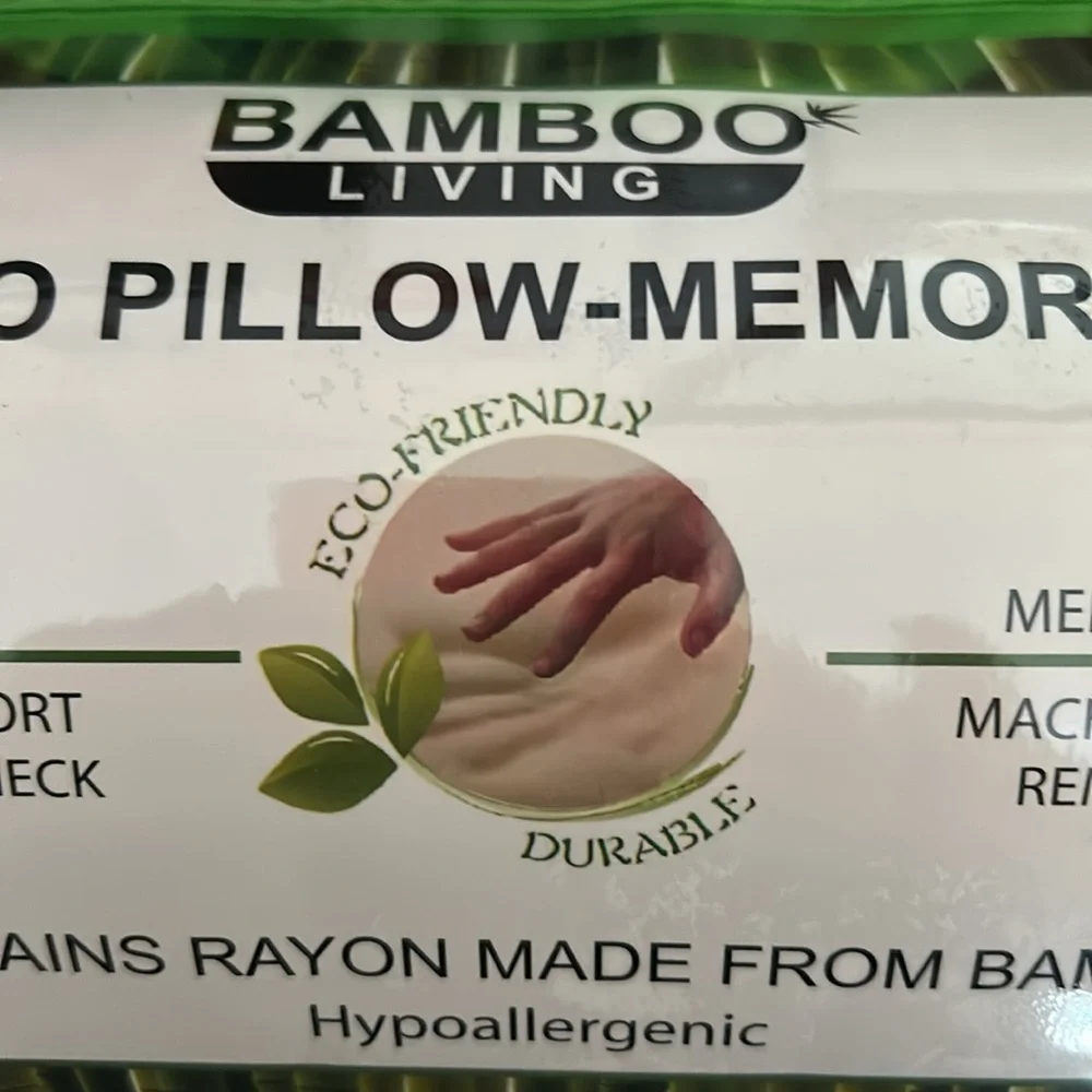 Bamboo Living Bamboo Pillow-Memory Foam Queen - Brand New